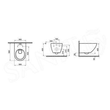 Комплект инсталляции Cersanit Street Fusion Vortex Dpl Eo 64578