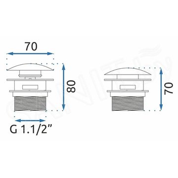 Донный клапан Rea Chrome REA-W2007 Click Clack для ванны