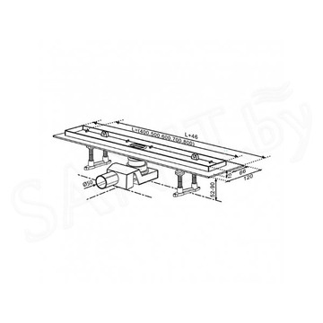 Душевой трап Tim Zeissler Evolux Plus Zst.1121.4002 / Zst.1121.5002 / Zst.1121.6002 / Zst.1121.7002 / Zst.1121.8002