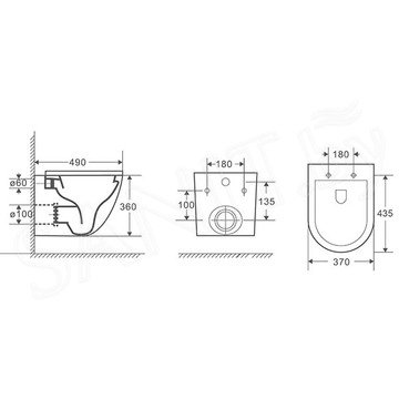 Подвесной унитаз WeltWasser Merzbach 043 GL-BL