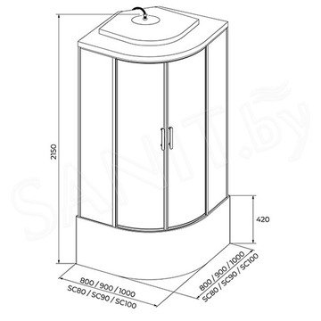 Душевая кабина Iva SC80CM / SC90CM / SC100CM