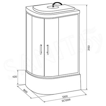 Душевая кабина Iva SC120CTL / SC120CTR