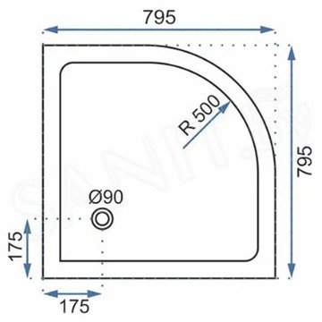 Душевой поддон Rea Look white REA-K7908 / REA-K7907