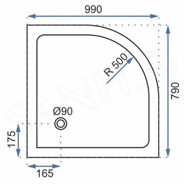 Душевой поддон Rea Look white REA-K7909 / REA-K7906