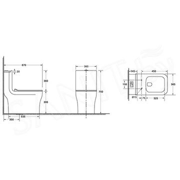 Напольный унитаз WeltWasser Glanbach 001 GL-WT