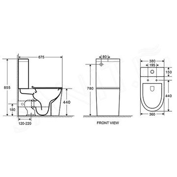 Напольный унитаз WeltWasser Salzbach 001 XL GL-WT