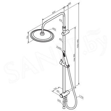 Душевая стойка Damixa Scandinavian Pure 936000300