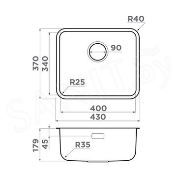 Кухонная мойка Omoikiri Omi 43-U/I-GB / 53-U/I-GB Ultra Mini