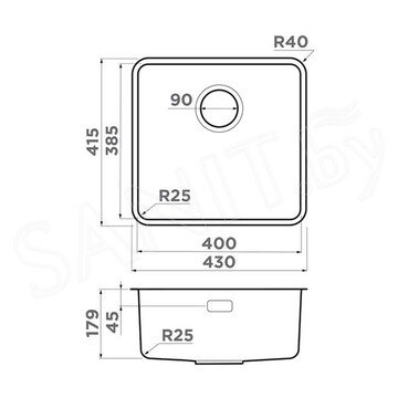 Кухонная мойка Omoikiri Omi 43-U/I-GB / 53-U/I-GB Ultra