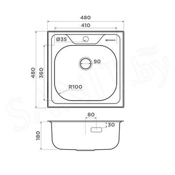 Кухонная мойка Omoikiri Saru 48-IN / 50-IN