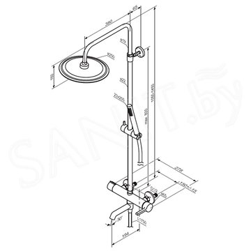 Душевая стойка Damixa Scandinavian Pure 936740000