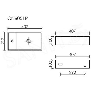 Умывальник CeramicaNova Element CN6051LMB