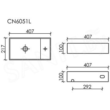 Умывальник CeramicaNova Element CN6051LMDH / CN6051RMDH