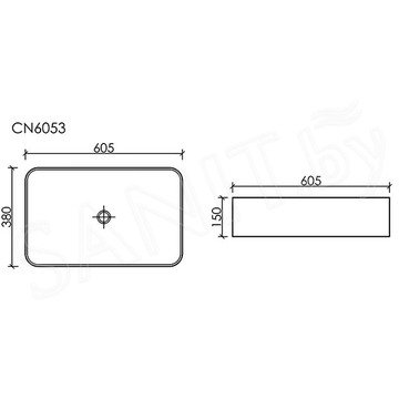 Умывальник CeramicaNova Element CN6053 / CN6053MW