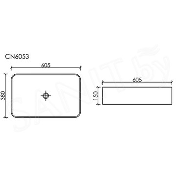 Умывальник CeramicaNova Element CN6053MB
