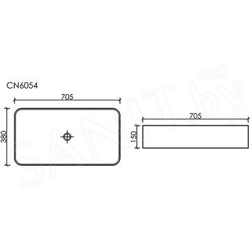 Умывальник CeramicaNova Element CN6054MB