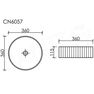 Умывальник CeramicaNova Element CN6057MB