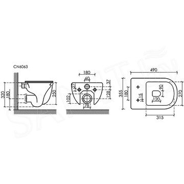 Подвесной унитаз CeramicaNova Modena CN6063 / CN6063MW Rimless Soft Close