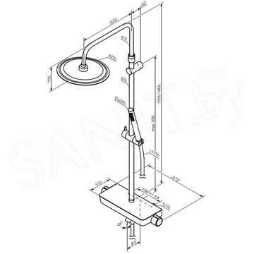 Душевая стойка Damixa Scandinavian Pure 936760000 с термостатом