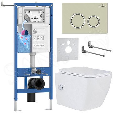 Комплект инсталляции 6 в 1 Roxen StounFix Dual Fresh 966246 с аромадозатором