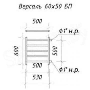 Полотенцесушитель Ariano Версаль White боковое подключение