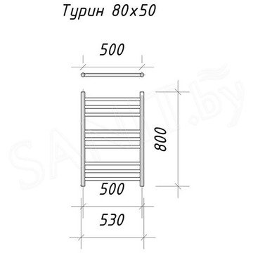 Полотенцесушитель Ariano Турин White боковое подключение