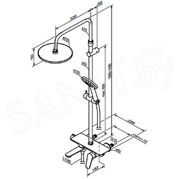 Душевая стойка Damixa Jupiter 977730000