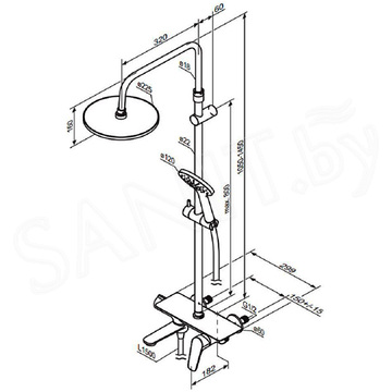 Душевая стойка Damixa Jupiter 977730300