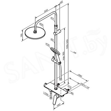 Душевая стойка Damixa Jupiter 977780000