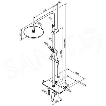 Душевая стойка Damixa Jupiter 977780300