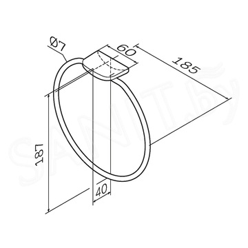 Держатель для полотенец AM.PM Inspire V2.0 A50A34422