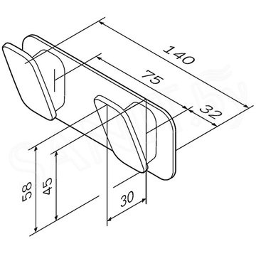 Крючок AM.PM Inspire V2.0 A50A35622 двойной