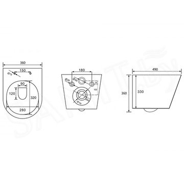 Подвесной унитаз Abber Bequem AC1102 / AC1102MW