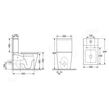 Напольный унитаз Abber Rechteck AC1210