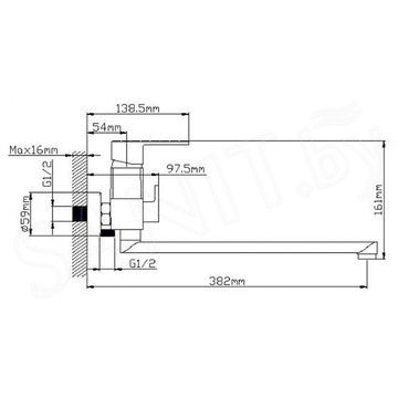 Смеситель для ванны Wisent WP22226