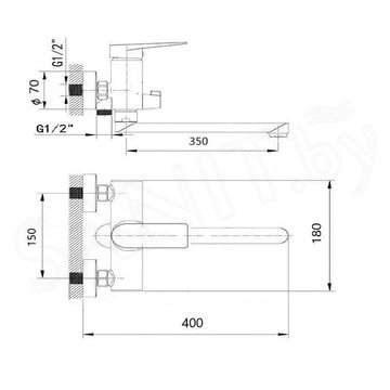 Смеситель для ванны Wisent WP22235