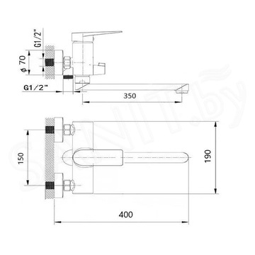 Смеситель для ванны Wisent WP22240