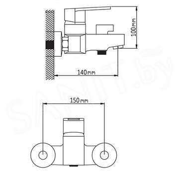 Смеситель для ванны Wisent WP3030