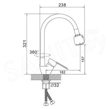 Смеситель для кухонной мойки Wisent WP53028F