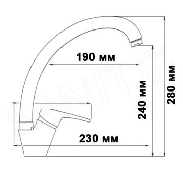 Смеситель для кухонной мойки Wisent WP759-310