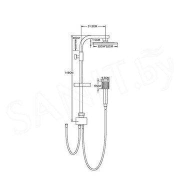 Душевая стойка Wisent WP3500-2