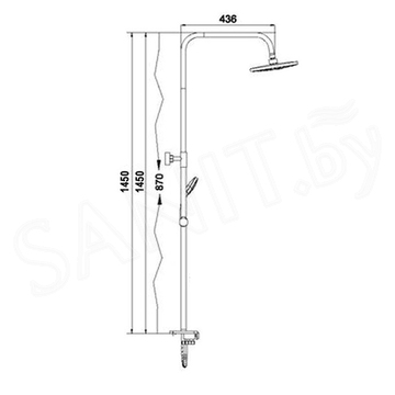 Душевая стойка Wisent WP3500-3B