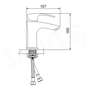 Смеситель для умывальника Gerhans K11014B