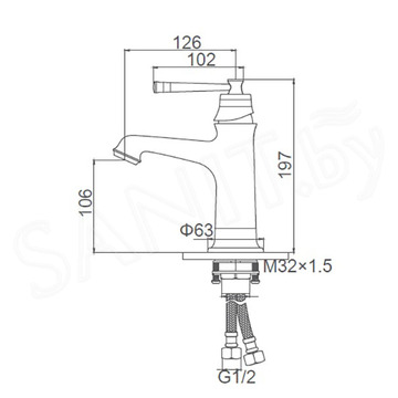 Смеситель для умывальника Gerhans K11020G