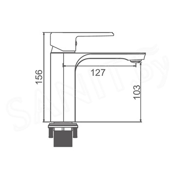 Смеситель для умывальника Gerhans K11023T