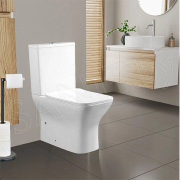 Напольный унитаз Cerutti Elleros CT10093 безободковый с крышкой Soft Close