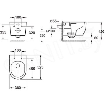 Подвесной унитаз Wellsee Croquis RimFree 182614001