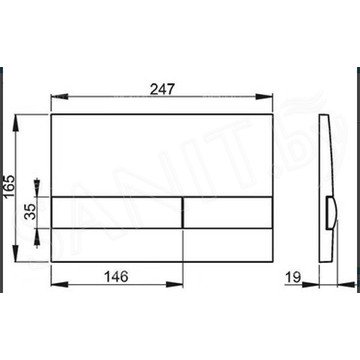 Кнопка для инсталляции Alca Plast M1720-1 / М1722 / М1723