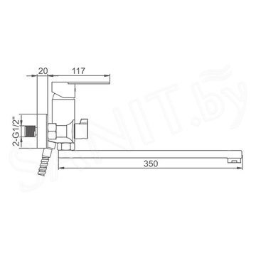 Смеситель для ванны Gerhans K13122