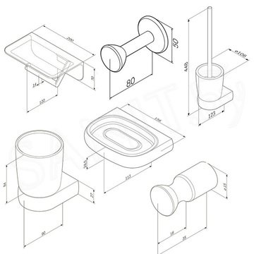 Набор аксессуаров для ванной комнаты AM.PM Sensation AK30D0306W